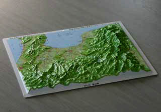 県別レリーフマップ「富山県」