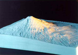 富士山 立体モデル写真