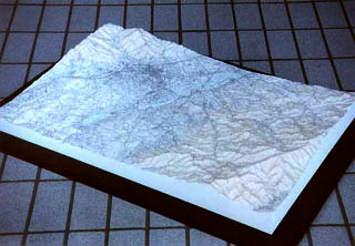 長野県の一部を立体地図で表現