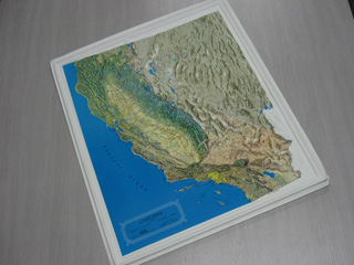 カリフォルニア立体地図
