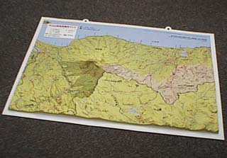 大山 立体地図・レリーフマップ 写真