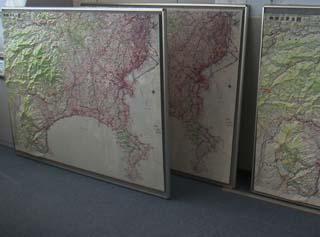 神奈川県全図 立体地図